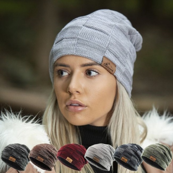 Thick Slouch Beanie Sherpa Fleece Lined - Picture 6 of 10